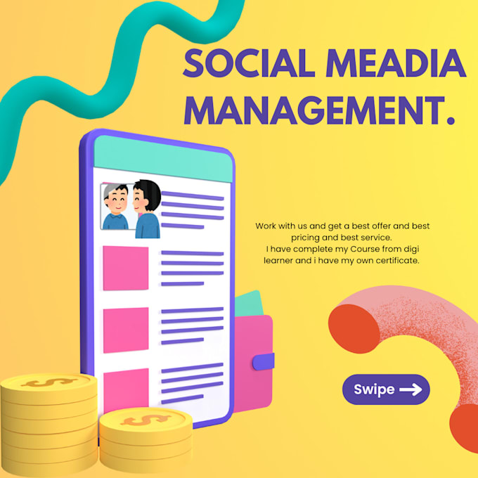 Gig Preview - Manage your social media account