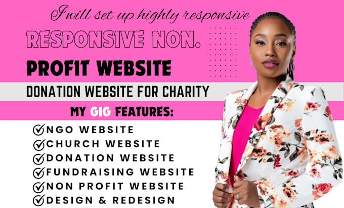 Gig Preview - Build non profit ngo website, donation website, nonprofit charity website design