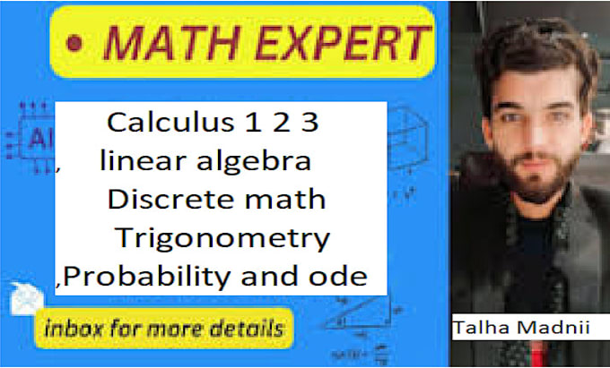 Gig Preview - Linear algebra, calculus 1 2 3, differential equations, discrete math