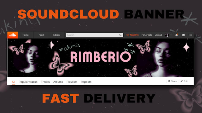 Gig Preview - Design a unique soundcloud banner or header