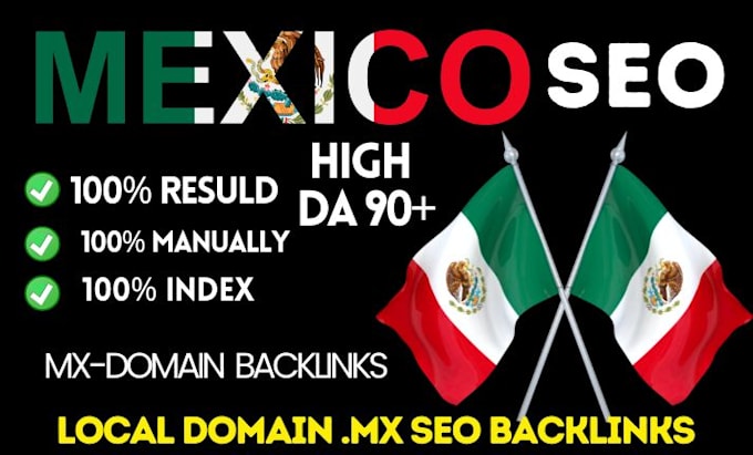 Gig Preview - Build mexico mx high da dofollow mexican backlinks google ranking spanish seo