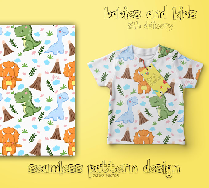 Gig Preview - Seamless pattern designs for babies and kids in 24 hours