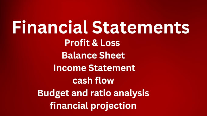 Bestseller - prepare financial statements, profit and loss, balance sheet, income statement