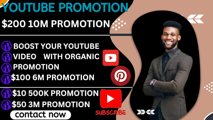 Gig Preview - Boost your youtube channel with targeted promotion