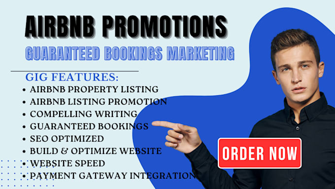 Gig Preview - Do airbnb promotion,airbnb listing,airbnb marketing for bookings guarantee