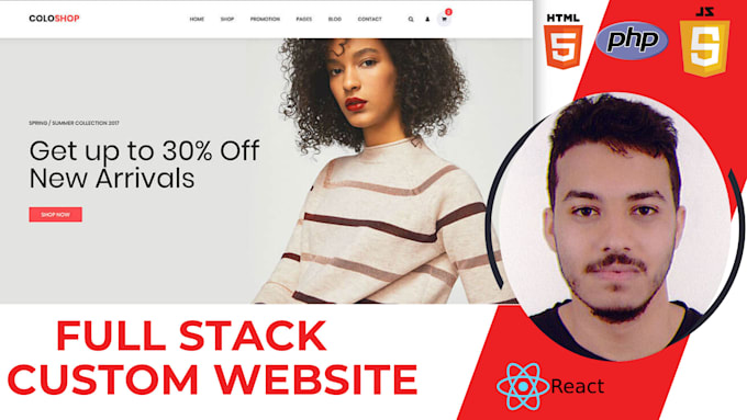 Gig Preview - Develop custom website as full stack developer tailored for you