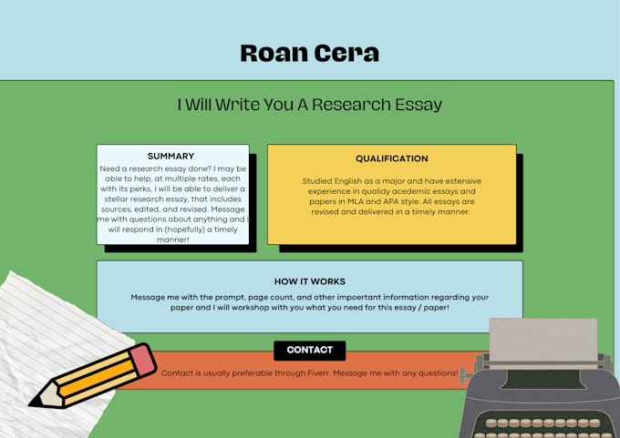 Gig Preview - Write a research essay for you