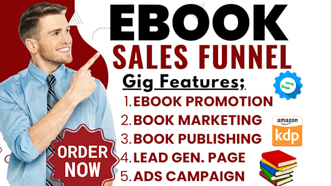 Gig Preview - Do ebook sales funnel, ebook marketing, book promotion and book publishing