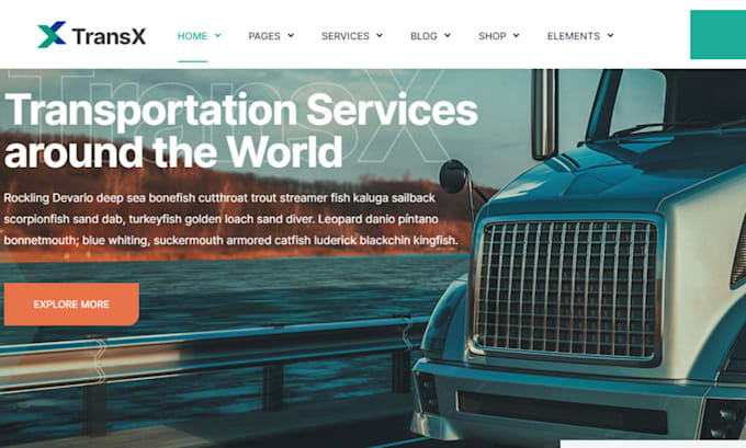 Gig Preview - Build logistics website, trucking website, cargo website, moving company website