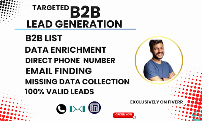 Gig Preview - B2b lead generation with enrich direct mobile number ,data enrichment services