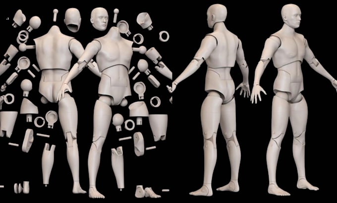 Gig Preview - Sculpt 3d doll, 3d bjd model, toy design, articulated model toy, ball joint doll