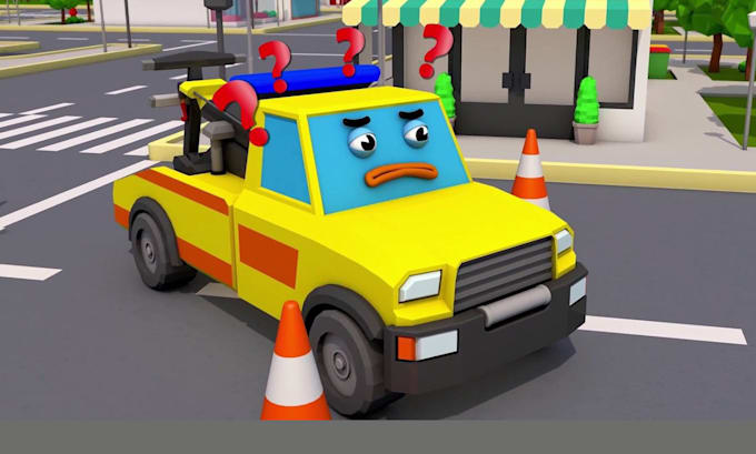 Gig Preview - Create 3d truck animation, 3d vehicle animation, bus truck animation for kids