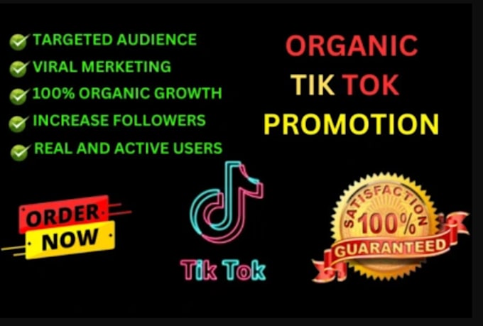 Gig Preview - Increase tiktok following, tiktok growth, tiktok promotion and tiktok shop views