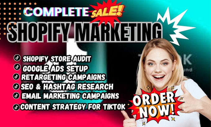 Gig Preview - Do complete shopify marketing to boost shopify sale shopify guarantee sale