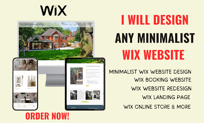 Gig Preview - Design any minimalist wix website wix website redesign wix booking wix event