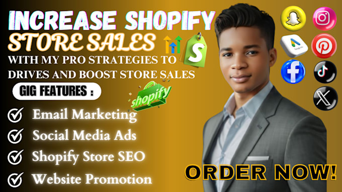 Gig Preview - Do shopify marketing, promotion,ecommerce marketing to boost shopify store sales