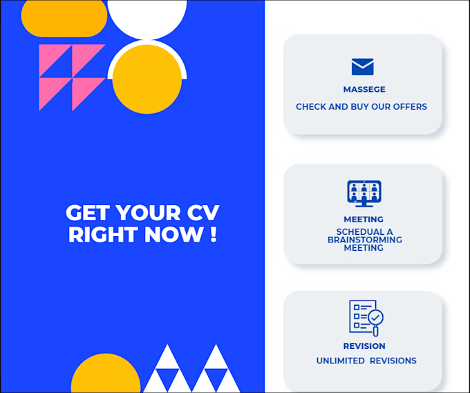 Gig Preview - Costum make the perfect cv for your job hunt