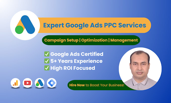 Gig Preview - Expert google ads ppc campaign setup optimization and management for high ROI