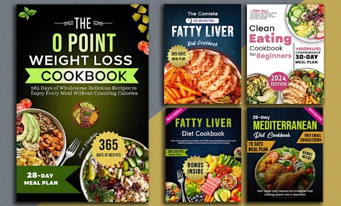 Gig Preview - Do amazon kdp book cover design ebook cover design cookbook recipe cover design