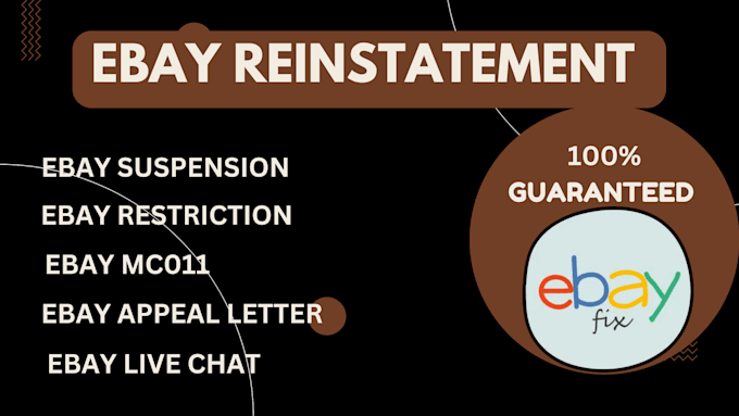 Gig Preview - Reinstate suspended, restricted ebay seller account using appeal letter in 24hrs