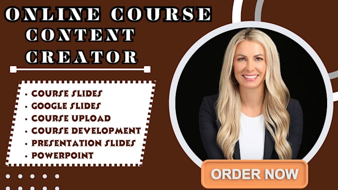 Gig Preview - Write course creation, course content, training manual for elearning website