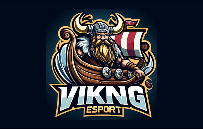 Gig Preview - Make a unique viking esport mascot logo for your company