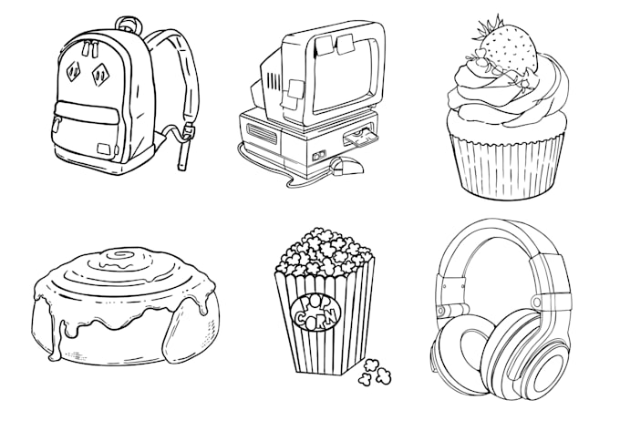 Gig Preview - Create clipart for you in black and white or color