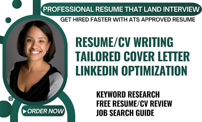 Gig Preview - Write, edit your CV resume cover letter and linkedin