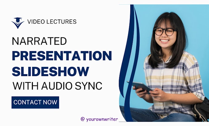 Gig Preview - Create engaging and professional video lectures with presentation and audio sync