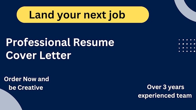 Gig Preview - Professional CV cover letter services to land your next job