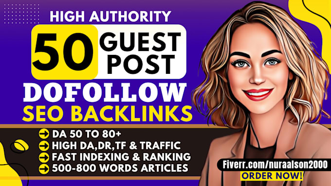 Gig Preview - Do high da guest post, dofollow guest posting with SEO backlinks