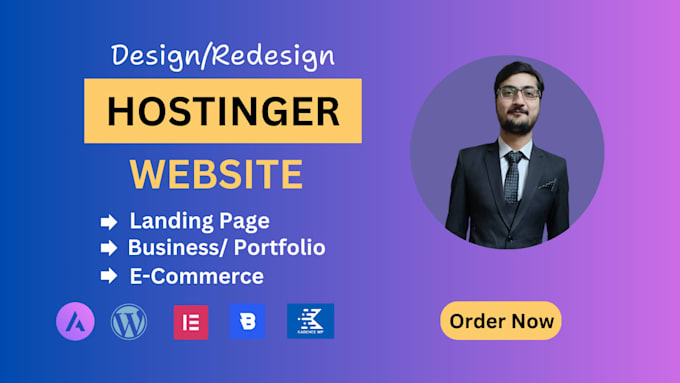 Gig Preview - Hostinger website design hostinger website redesign hostinger website design