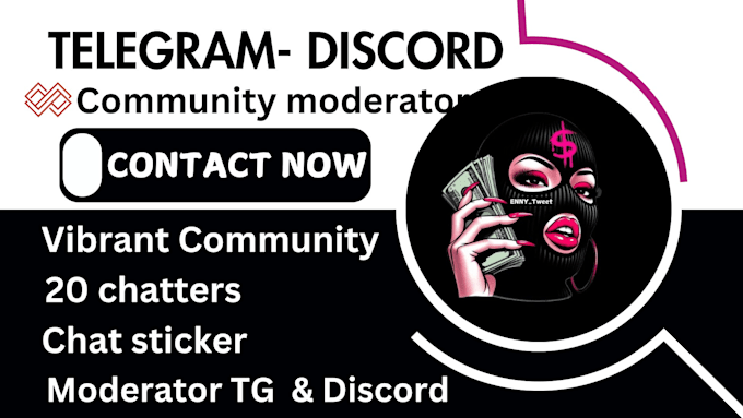 Gig Preview - Social media manager discord moderator, telegram community engagement specialist