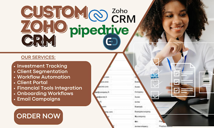 Gig Preview - Setup custom zoho automation zoho email campaign pipedrive bitrix24 agile CRM