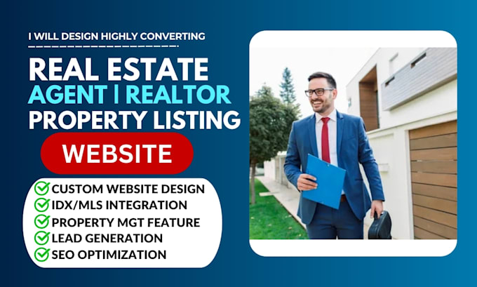 Gig Preview - Build agent real estate realtor property listing website with idx mls integation