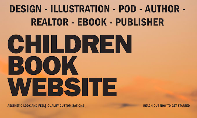 Gig Preview - Design children book website ebook author website real estate blog wix portfolio