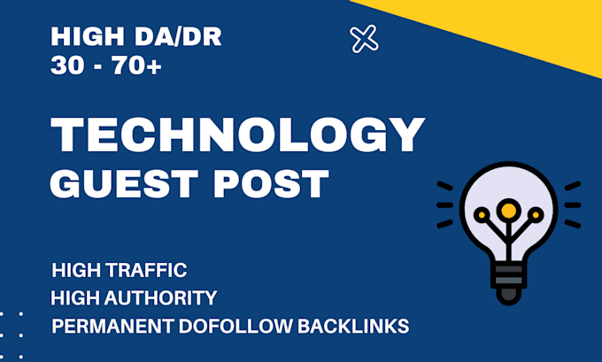 Gig Preview - Publish tech guest post with technology backlinks