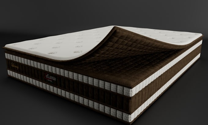 Gig Preview - Do 4k 3d mattress animation sofa pillow design fabric 3d bed and mattress render