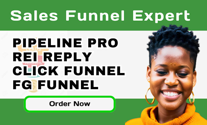 Gig Preview - Pipeline pro click fg funnels sales funnel rei reply automation landing page