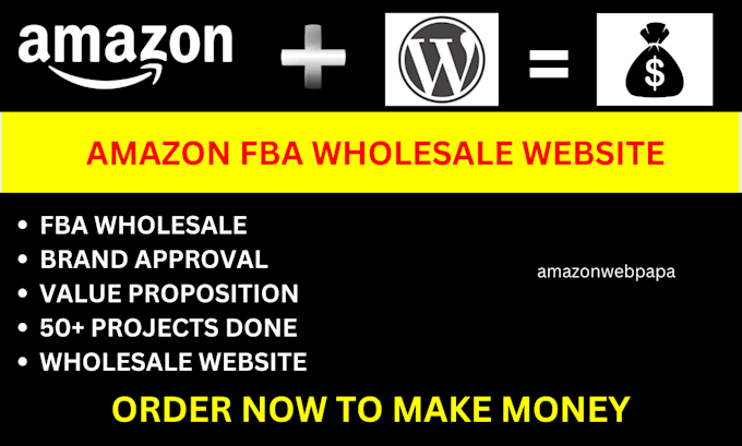 Gig Preview - Do amazon fba wholesale website, brand approval website or ecommerce website