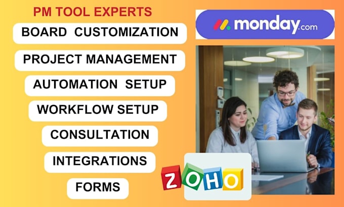 Gig Preview - Set up your monday com zoho CRM project management accounts