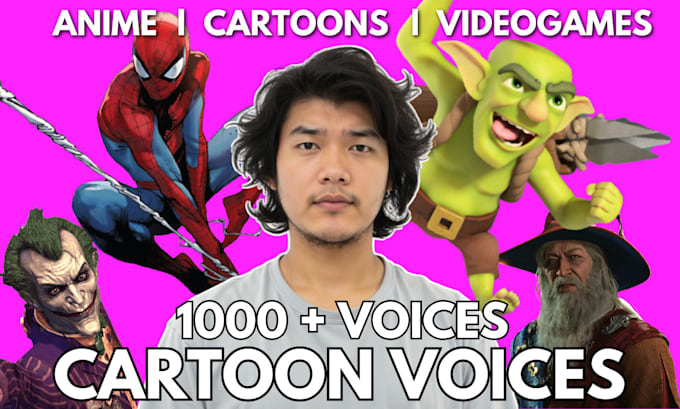 Gig Preview - Be the versatile voice actor for your cartoon characters