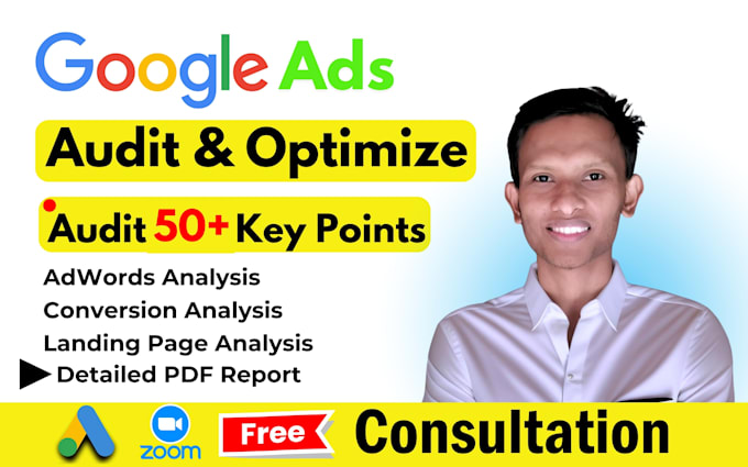 Gig Preview - Audit optimize google ads review PPC, conversion rate optimization, cro quickly