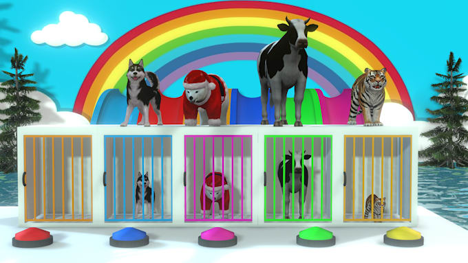 Gig Preview - Create fun 3d crossing fountains and animal games for children