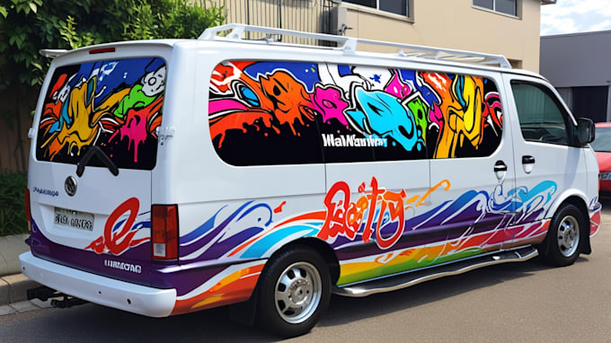 Gig Preview - Create van wrap design, car wrap design, truck wrap design