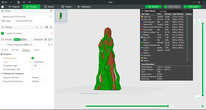 Gig Preview - Slice and prepare your stl model for 3d printing