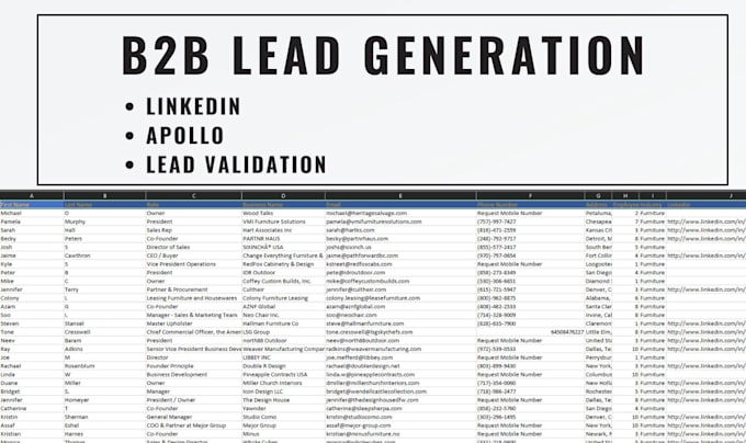 Gig Preview - Do b2b lead generation and email scraping