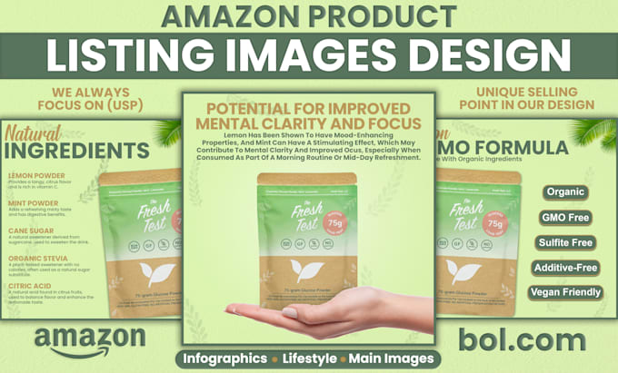 Bestseller - do amazon listing images product infographic lifestyle or bol products