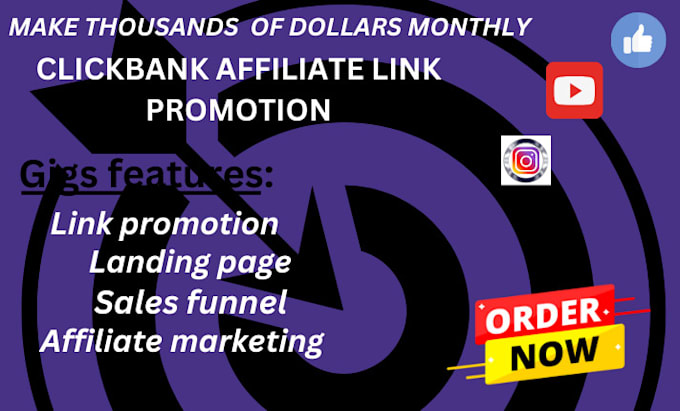 Gig Preview - Clickbank affiliate link promotion