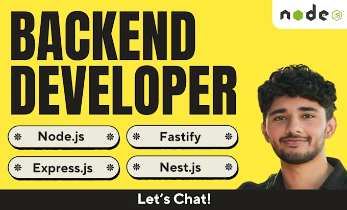 Gig Preview - Be your backend developer, nodejs, nestjs, fastify, typescript